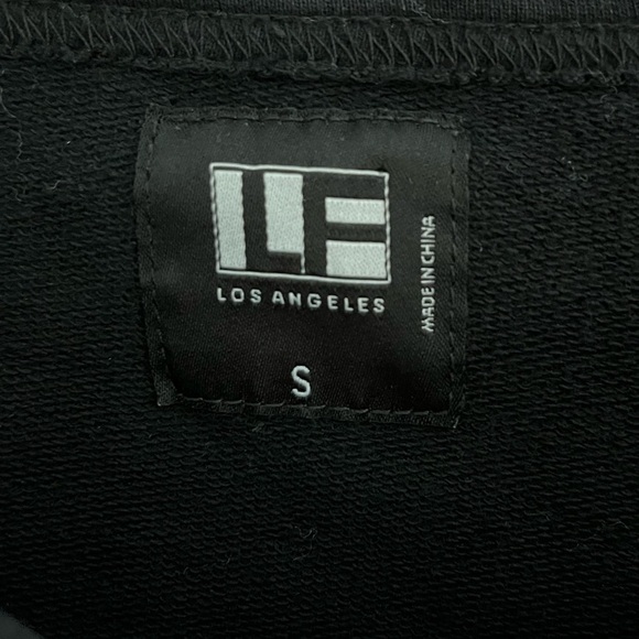 LF Los Angeles Black Distressed Cropped Cotton Top Small Grunge Witch Streetwear - Picture 7 of 10